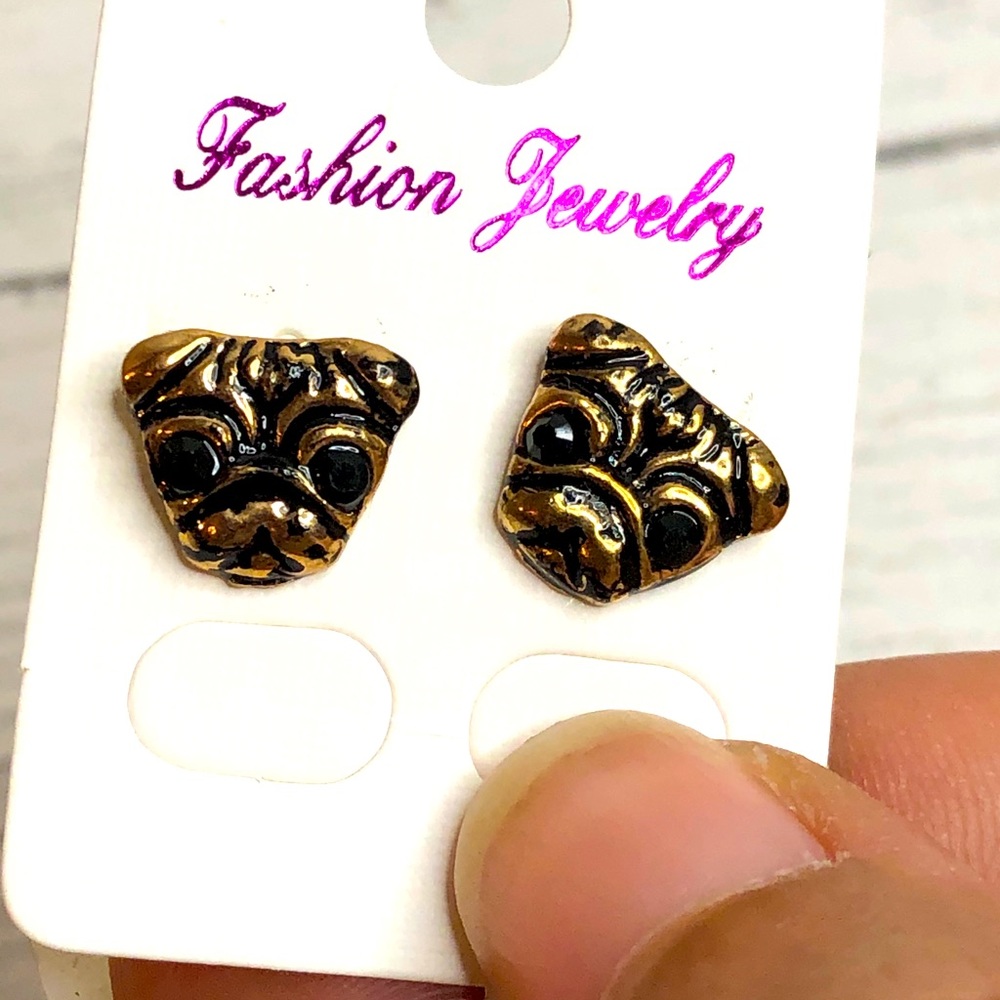 Pug Dog Earrings